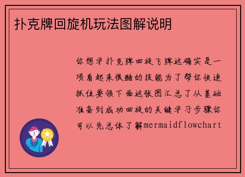 扑克牌回旋机玩法图解说明